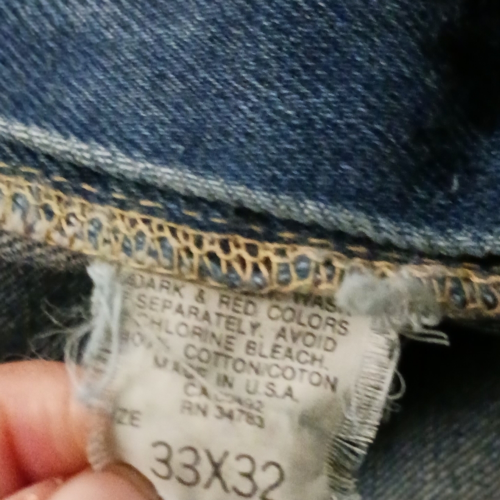 Vintage Lee Jeans Women 33x32 High Rise 80s Mom Jeans Blue Denim sz 33x32 - Picture 6 of 7